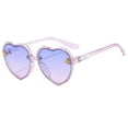 thumbnail image 1 of Glisme Kids Sunglasses Heart Glasses Personality Multicolour Retro Sunglasses ,Sky Blue, 1 of 3
