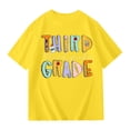 thumbnail image 1 of Glisme Little Girls Back To School T-Shirt Letter Print Short Sleeve Crew Neck Fall Loose Fit Girls Tees Size 5-6 Years Yellow, 1 of 7