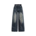 thumbnail image 1 of Glisme Little Girls Denim Pants Wide Leg Jeans With Pockets Autumn Casual Girls Baggy Trousers, 1 of 8