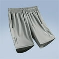 thumbnail image 1 of Glisme Men Shorts Casual Ice Silk Sport Shorts With Pocket Elastic Waist Drawstring Shorts Fitness Training Outdoor Pants Athletic Gym Mens Shorts Light Gray, 1 of 4