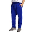 thumbnail image 1 of Glisme Men's Pants Solid Color Elastic Waist With Pockets And Drawstring Fall Winter Casual Men Sports Trousers Size L Blue, 1 of 8
