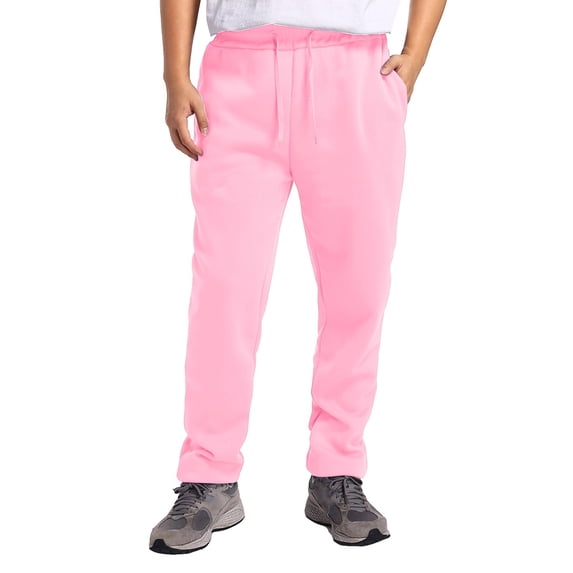 Glisme Men's Pants Solid Color Elastic Waist With Pockets And Drawstring Fall Winter Casual Men Sports Trousers Size M Red