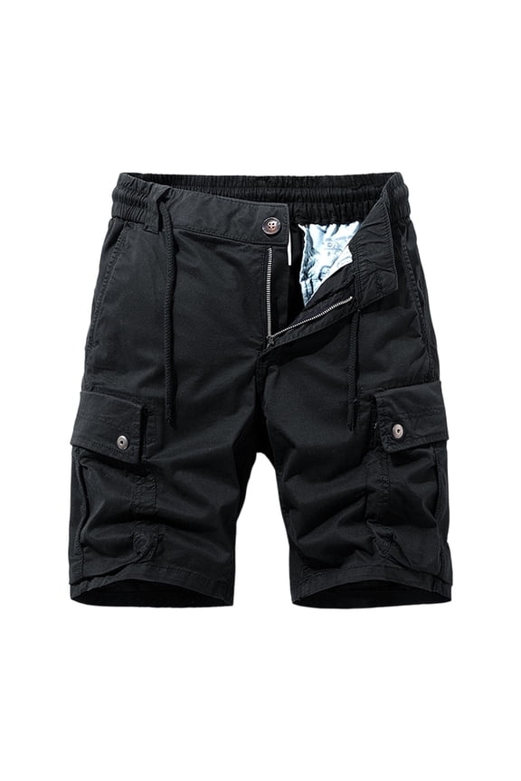 Mens Pants Mid Waist Workwear Style Straight Leg Loose Fit Summer Style Style 5 Inch Shorts Simple Shorts 29 Black