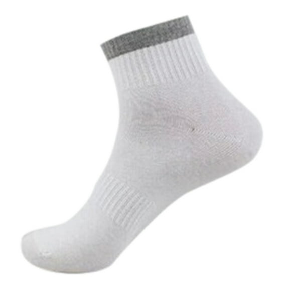 Glisme Mens Socks Sports Sweat Absorbing Socks, Cotton Socks, Mid Tube Socks White