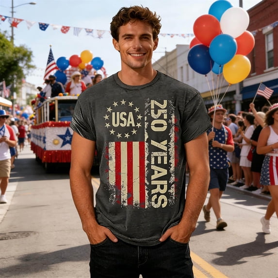 Glisme Mens T Shirts Crewneck Short Sleeve T Shirt Patriotic Tee Fashion 4Th Of July Wear Beige 2Xl