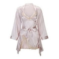thumbnail image 1 of Glisme Nightgowns For Women Suspenders Night Gown Lace Home Clothes Comfortable Pajamas Two Piece Set Loungewear Sleepwear Beige Pjs, 1 of 6