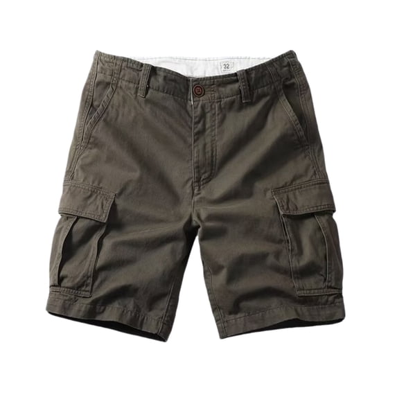 Glisme Pants For Men Solid Color Zip Front With Pockets Summer Quick Dry Men Cargo Trousers Size 3XL Green
