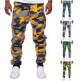 thumbnail image 1 of Glisme Pants For Mens Straight Leg Elastic Waist Relax Fit Camouflage Jogger Trousers Leisure Daily Wear 3Xl Orange, 1 of 6