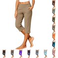 thumbnail image 1 of Glisme Pants For Women High Waist Straight Leg Sweatpants Relax Fit Slacks Leisure Wear Khaki S, 1 of 4