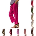 thumbnail image 1 of Glisme Pants For Women Lightweight Empire Waist Trousers Wide Leg Loose Fit Slacks Soft Clothing Rd3 Xl, 1 of 7