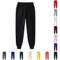 thumbnail image 1 of Glisme Pants For Womens High Waist Straight Leg Slacks Relax Fit Trousers Solid Color Jogger Sweatpants Fashion Clothing Black 3Xl, 1 of 3