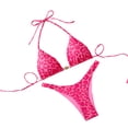 thumbnail image 1 of Glisme Pink Bikini Sets For Women Polka Triangle Bikini Two Piece Swimsuit For High Waisted Beachwear For Beach Play, 1 of 5
