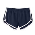 thumbnail image 1 of Glisme Shorts for Women Solid Color Elastic Waist Summer Breathable Women Shorts Size 3XL Navy, 1 of 3