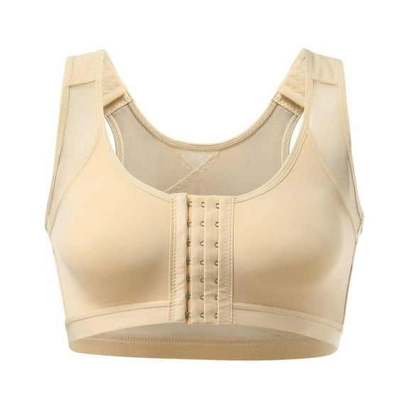 Glisme Sports Bras For Women High Support Fashion Bra Unrimmed Shockproof Running Yoga Sports Underwear Bra Vest For Workout Fitness Beige