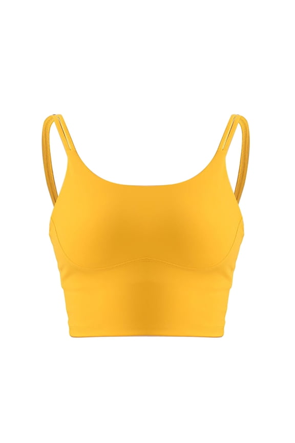 Sports Bras For Women High Support Padded Wirefree Workout Crop Tank Tops Yoga Fitness Running Gym For Workout Yellow