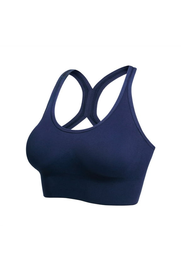 Sports Bras For Women High Support Proof Bra Back Adjusted Outside Yoga Exercise Bra For Workout Fitness Navy
