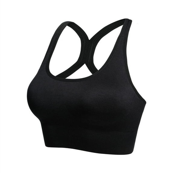 Glisme Sports Bras For Women High Support Proof Bra Back Adjusted Outside Yoga Exercise Bra For Yoga Gym Black