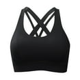 thumbnail image 1 of Glisme Sports Bras For Women High Support Color Block Wireless With Fixed Cups Back Design For Chest Support And Side Control For Workout Fitness Black, 1 of 2