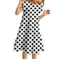 thumbnail image 1 of Glisme Summer Dress For Girls Casual Sleeveless Floral Dot Print Sundress Comfortable Playwear Outdoor Activities Versatile Little Girl Princess Dress Size 12-13 Years,White, 1 of 4