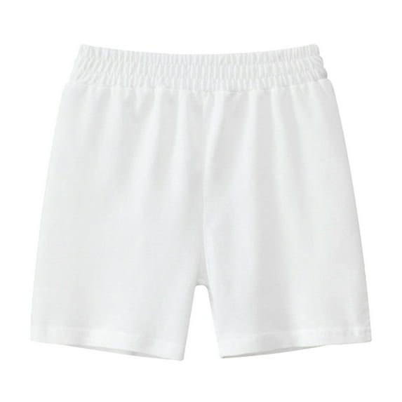 Glisme Summer Shorts For Boys Toddler Solid Color Shorts Casual Outwear Fashion For Children Clothing Loose Pants Size 3-4 Years White