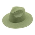 thumbnail image 1 of Glisme Sun Hat Big Brimmed Straw Hat Foldable Summer Men'S And Women'S Straw Woven Jazz Hat Top Hat Beach Sun Protection Hat Summer Fishing Hat Light Green, 1 of 6