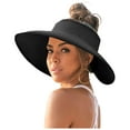 thumbnail image 1 of Glisme Sun Hat For Womens Sunshade Hat Edition Women Open Top Wide Brim Sun Hat No Top Foldable Hat Summer Camping Beach Hat Black, 1 of 4