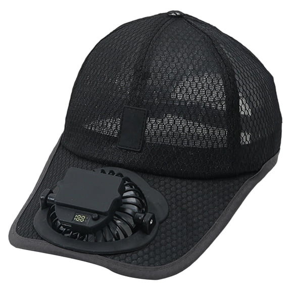 Glisme Sun Hat With Fans For Men Women Outdoor Solar Fan Hat Baseball Cap With With Fans Solar Power Summer Bucket Hat For Men And Women Black
