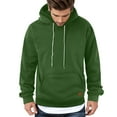 thumbnail image 1 of Glisme Sweatshirts For Men Couple Solid Color Hooded Sweatshirt With Pocket Long Sleeves Pullover Flexible Men'S Clothing Green, 1 of 3