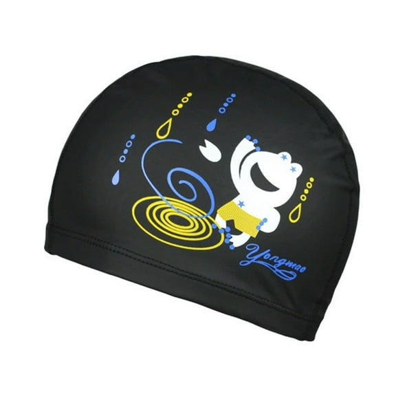 Glisme Swim Cap Kids Cartoon Pu Swimming Cap Unisex Silicone Swimming Cap For Toddler Brick Red Hat