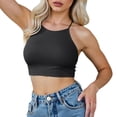 thumbnail image 1 of Glisme Swimsuits For Women 50S Tie Knot Back Soft Padding Bikini Top Swimsuit Tops Black Bathing Suits For Swimsuit Party, 1 of 5