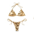 thumbnail image 1 of Glisme Swimsuits For Women New Split Bikini Two Piece Swimsuit Looks Thin Gold Bathing Suits For Swimming Pool, 1 of 5