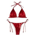 thumbnail image 1 of Glisme Swimsuits For Women New Split Bikini Two Piece Swimsuit Looks Thin Red Bathing Suits For Swimming Pool, 1 of 7