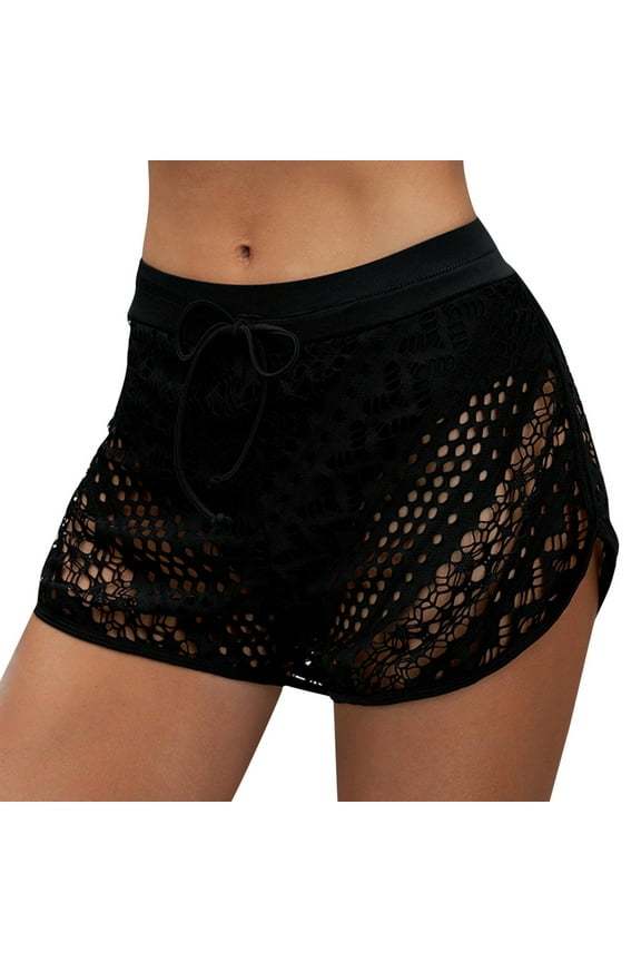 Swimsuits For Women Plus Size Swimwear Bottom Beach Lace Beach Swim Shorts High Waist Bikini Briefs Tankini Bottoms Swimwears Black Bathing Suits For Swimming Pool