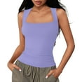 thumbnail image 1 of Glisme Tank Tops For Women Loose Fit Stylish Camisole Summer Sleeveless Tops Trend Purple Top, 1 of 4