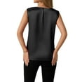 thumbnail image 1 of Glisme Tank Tops For Women V Neck Satin Camisole Top Lightweight Smooth Tank Daily Spring Summer Outfits Athletic Fit Black T Shirt, 1 of 8