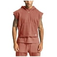 thumbnail image 1 of Glisme Tank Tops Men Sleeveless Loose Sports Fitness Casual Hoodie Running Loose Fit Tee Red, 1 of 1