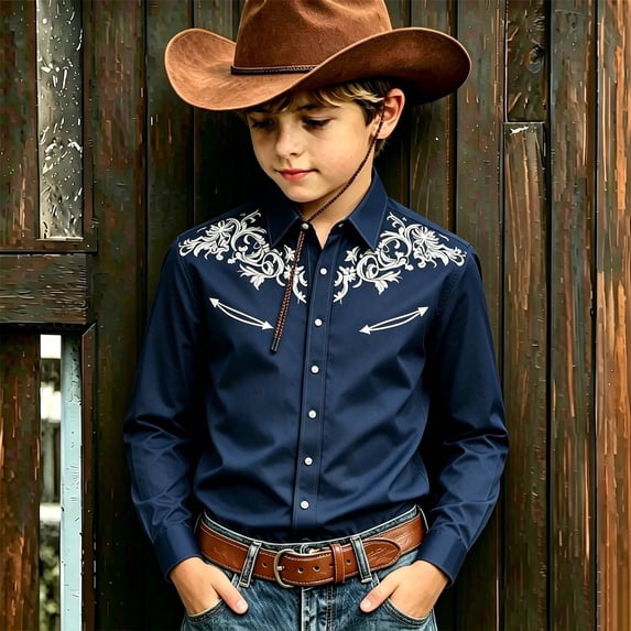 Glisme Boy Tops 10-11 Years Short Sleeve Button Down Lapel Shirts Graphic Prints Blouse Adorable Clothes Navy