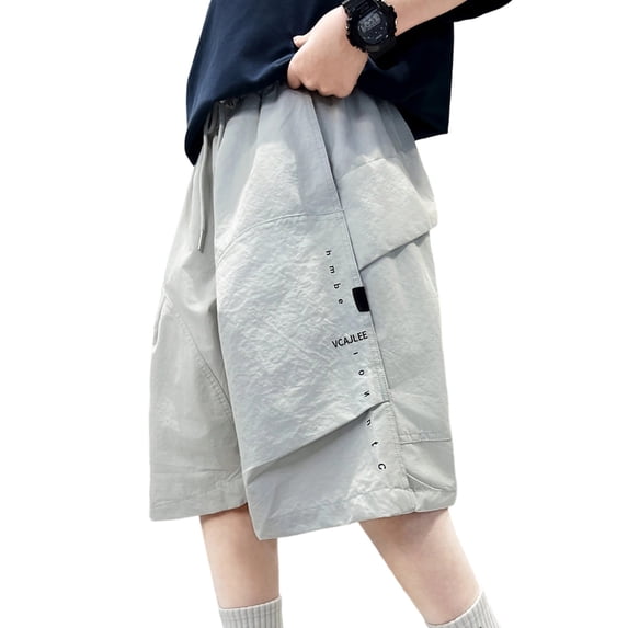 Glisme Teen Boys Pants Solid Color Elastic Waist With Pockets Autumn Soft Boys Athletic Trousers