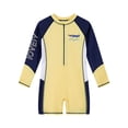 thumbnail image 1 of Glisme Teen Boys Swimwear Long Sleeve Rash Guard Swimwear Piece Sun Swim Athletic Swimwear For Youth Teen Adorable Beach Wear Yellow 12-13 Years, 1 of 6