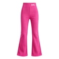 thumbnail image 1 of Glisme Girls Trousers Bowknot Print Autumn Cozy Girls Flare Leg Pants, 1 of 5