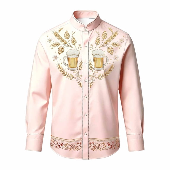 Glisme Teen Tops For Boy 11-12 Years Turn-Down Collar Long Sleeve Blouse Cartoon Prints Shirts Handsome Playsuit Pink