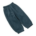 thumbnail image 1 of Glisme Toddler Boy Casual Pants 3-4 Years Spring Summer Loose Fit Trousers Solid Color Elastic Waist Straight Leg Slacks Soft Wear Navy, 1 of 6