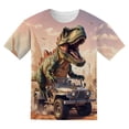 thumbnail image 1 of Glisme Toddler Boys Lightweight T-Shirt Cartoon Dinosaur Print Short Sleeve Crew Neck Fall Soft Boys Tees Size 3-4 Years, 1 of 5