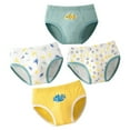 thumbnail image 1 of Glisme Toddler Boys Underwear Cute Cartoon Briefs 4Pcs Multipack Soft Underpants Size 4-5 Years, 1 of 3