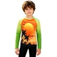 thumbnail image 1 of Glisme Toddler Girls Beach Tees Coconut Tree Print Long Sleeve Crew Neck Fall Breathable Girls T-Shirt Size 3-4 Years, 1 of 6