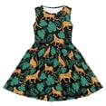 thumbnail image 1 of Glisme Toddler Girls Dress Graphic Print Sleeveless Crew Neck Beach Everyday And Party Girls Dresses Size 3-4 Years, 1 of 4
