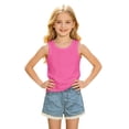 thumbnail image 1 of Glisme Toddler Girls Outfits Summer O Neck Clothes Set Sleeveless Graphic Prints Tops Pants Comfortable Playsuit 2-3 Years Hot Pink, 1 of 4