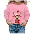 thumbnail image 1 of Glisme Toddler Girls Sweatshirt Graphic Print Long Sleeve Crew Neck Fall Winter Comfortable Sweatshirts For Girls Size 3-4 Years, 1 of 4