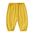 thumbnail image 1 of Glisme Toddler Pants Spring Summer Boys Loose Solid Color Fashion Yellow Fashion Trousers Size 4-5 Years, 1 of 3