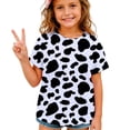 thumbnail image 1 of Glisme Toddler Tops For Boy 2-3 Years Summer O Neck Tee Cow Pattern Short Sleeve T Shirts Basic Playsuit Black, 1 of 5